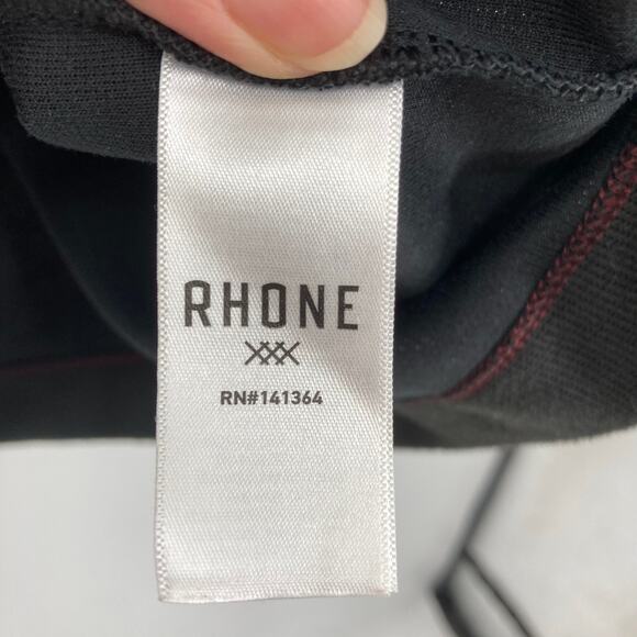 RHÔNE Commuter 1/4 Zip Pullover Black Sweater Men’s XXL Made in the USA - Picture 8 of 12